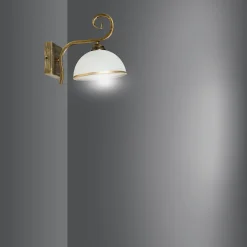 Sklep Kaja Retro lampa ścienna z otwartym, białym kloszem 149/K1 WIVARA | Kaja