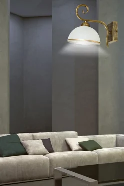 Sklep Kaja Retro lampa ścienna z otwartym, białym kloszem 149/K1 WIVARA | Kaja