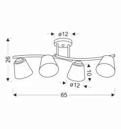 Sklep Kaja Retro lampa sufitowa z białymi kloszami 34-22646 GRECO | Kaja