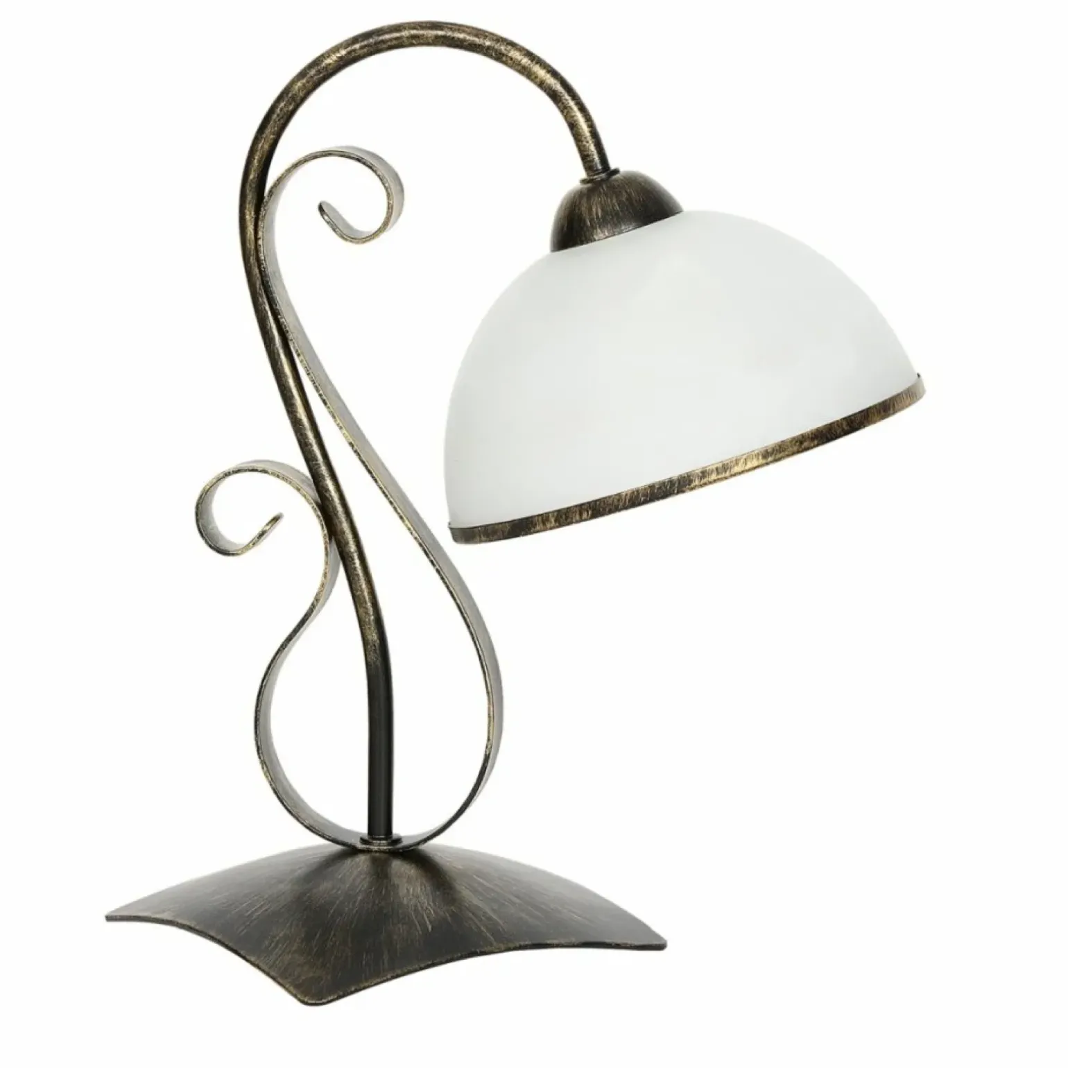 Sklep Kaja Retro lampka stołowa z białym abażurem LX 3922 ANTICA | Kaja