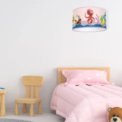 Sklep Kaja Różowa lampa wisząca, dziecięcy abażur MLP6801 z serii OŚMIORNICA LOLA | Kaja Oś