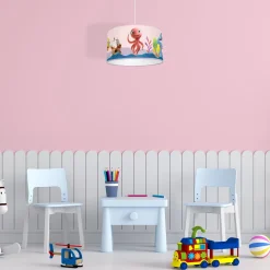 Sklep Kaja Różowa lampa wisząca, dziecięcy abażur MLP6801 z serii OŚMIORNICA LOLA | Kaja Oś