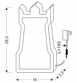 Sklep Kaja Różowa lampka nocna dla małej księżniczki 41-11633 TOWER | Kaja