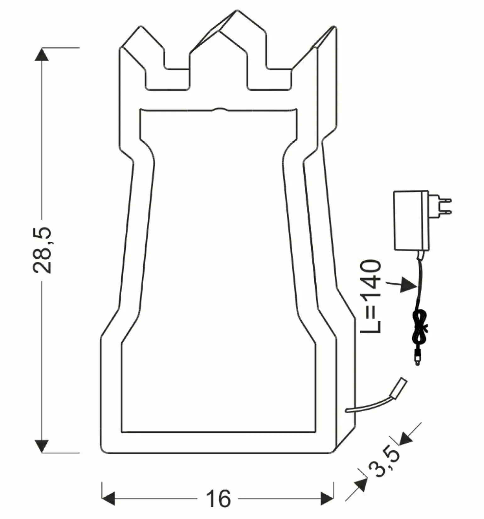 Sklep Kaja Różowa lampka nocna dla małej księżniczki 41-11633 TOWER | Kaja