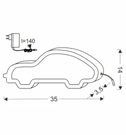 Sklep Kaja Różowy samochodzik lampka nocna dla dzieci 41-11688 CAR | Kaja