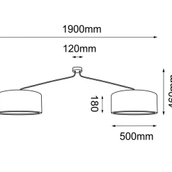 Cheap Rozłożysta, abażurowa lampa wisząca ANT 5196 LAMEGO | Kaja Oświetlenie Żyrandole Nowoczesne