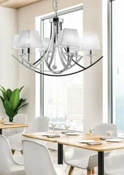 Sklep Kaja Rozłożysta, chromowana lampa wisząca 36-84579 VALENCIA | Kaja