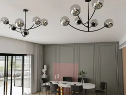 Flash Sale Rozłożysta, industrialna lampa wisząca do salonu 1100/6 HUNTER | Kaja Żyrandole Nowoczesne