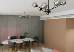 Flash Sale Rozłożysta, industrialna lampa wisząca do salonu 1100/6 HUNTER | Kaja Żyrandole Nowoczesne