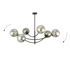 Flash Sale Rozłożysta, industrialna lampa wisząca do salonu 1100/6 HUNTER | Kaja Żyrandole Nowoczesne