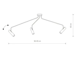 Cheap Rozłożysta lampa sufitowa 6491 EYE SUPER | Kaja Oświetlenie Żyrandole Nowoczesne