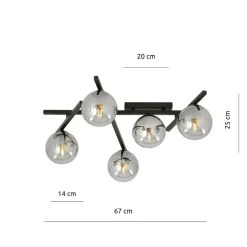 Fashion Rozłożysta lampa sufitowa do korytarza 1104/5 SMART | Kaja Oświetlenie Żyrandole Nowoczesne