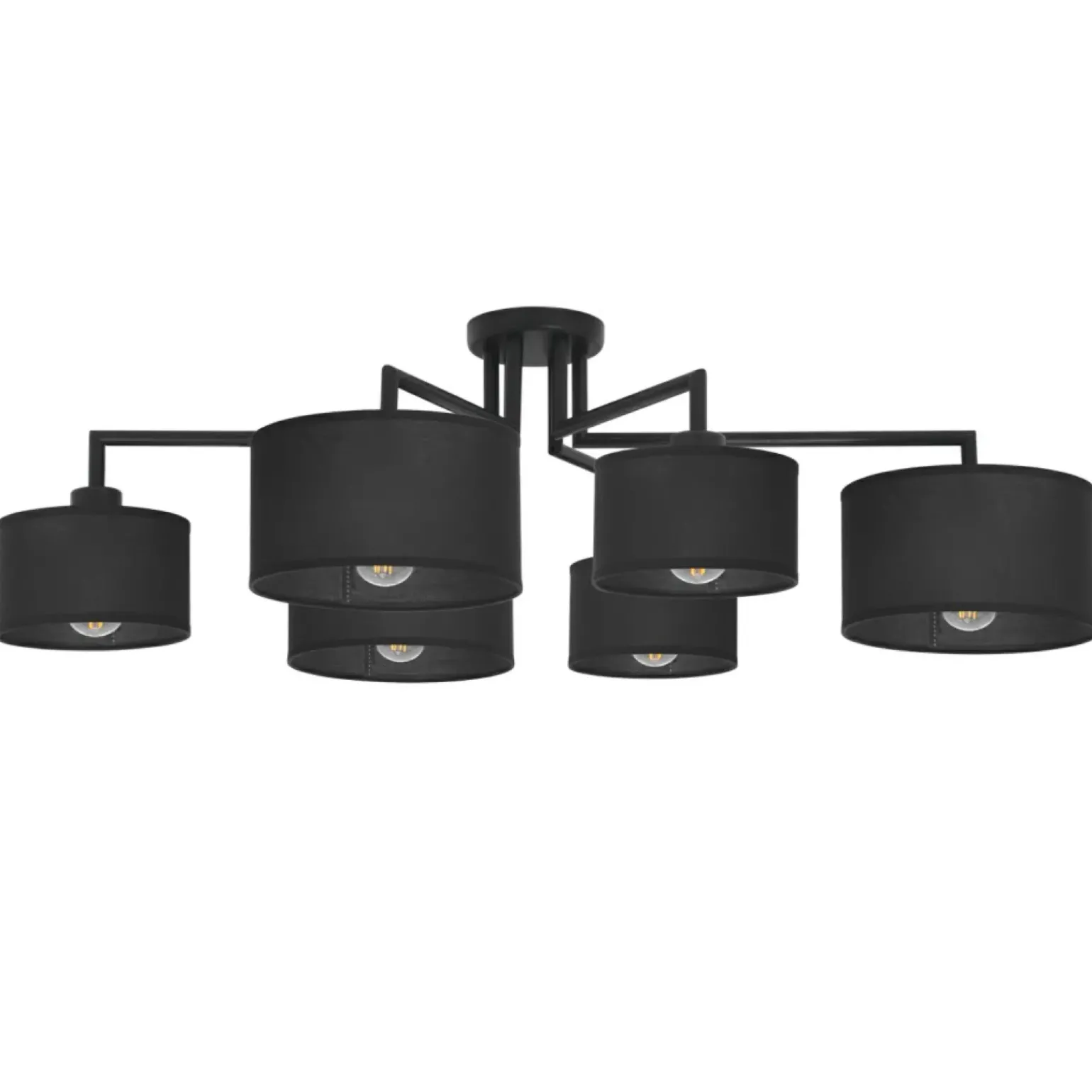 Store Rozłożysta lampa sufitowa do salonu K-4321 SIMONE BLACK | Kaja Żyrandole Nowoczesne