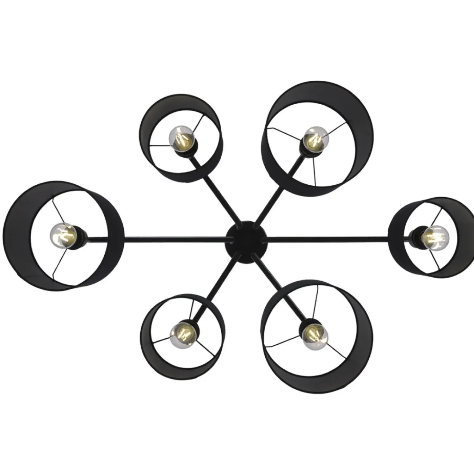 Store Rozłożysta lampa sufitowa do salonu K-4321 SIMONE BLACK | Kaja Żyrandole Nowoczesne