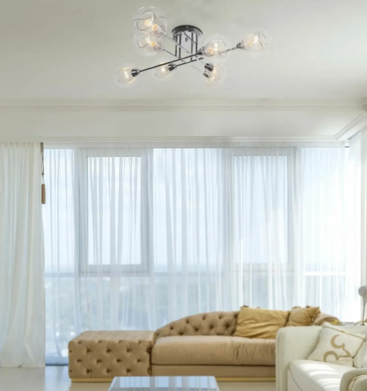 Hot Rozłożysta, stylowa lampa sufitowa K-JSL-1302/8 FONS | Kaja Żyrandole Nowoczesne