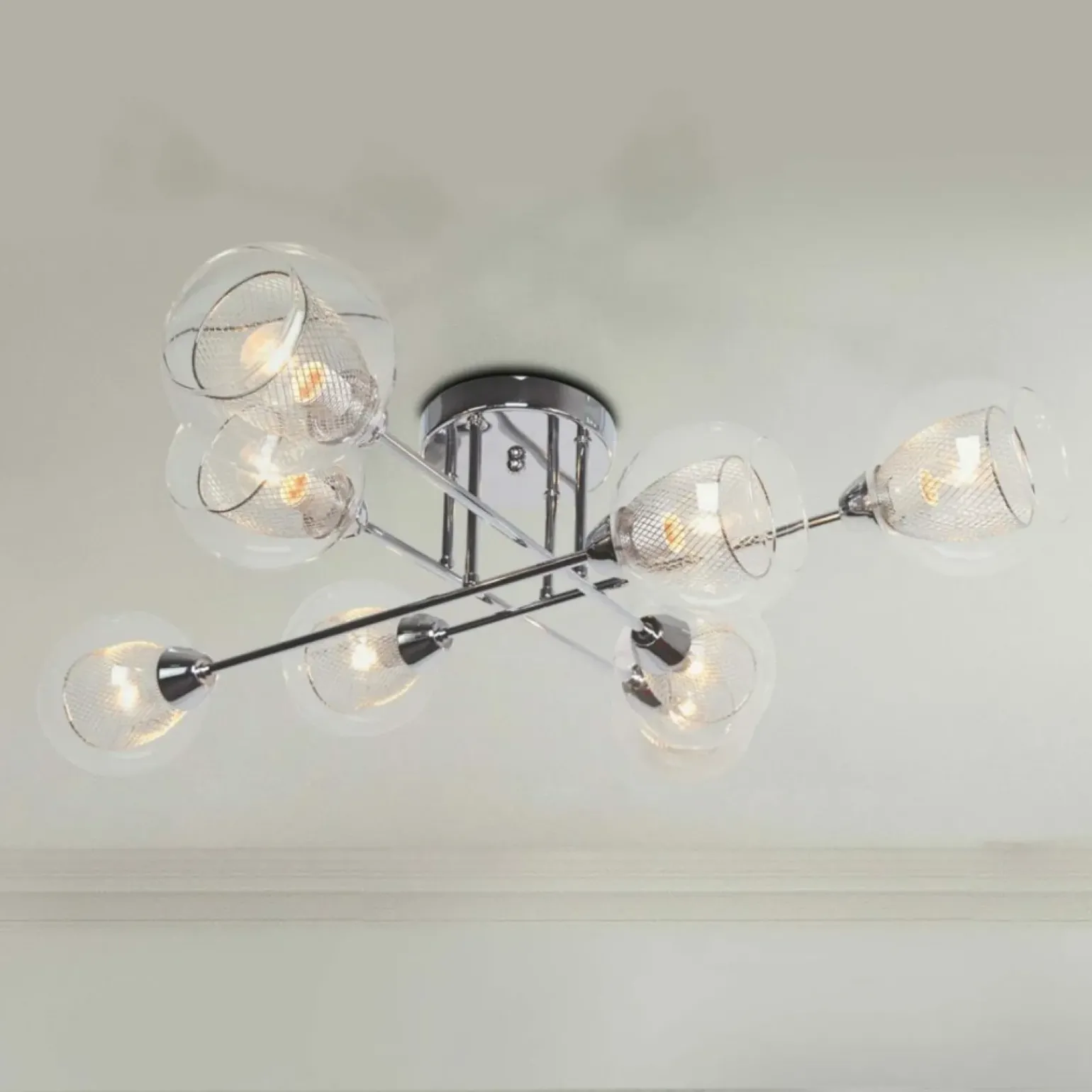 Hot Rozłożysta, stylowa lampa sufitowa K-JSL-1302/8 FONS | Kaja Żyrandole Nowoczesne