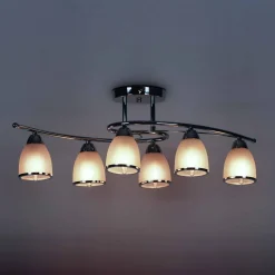 Sklep Kaja Rozłożysty, owany żyrandol K-JSL-8090/6 CHR SAMIRA | Kaja