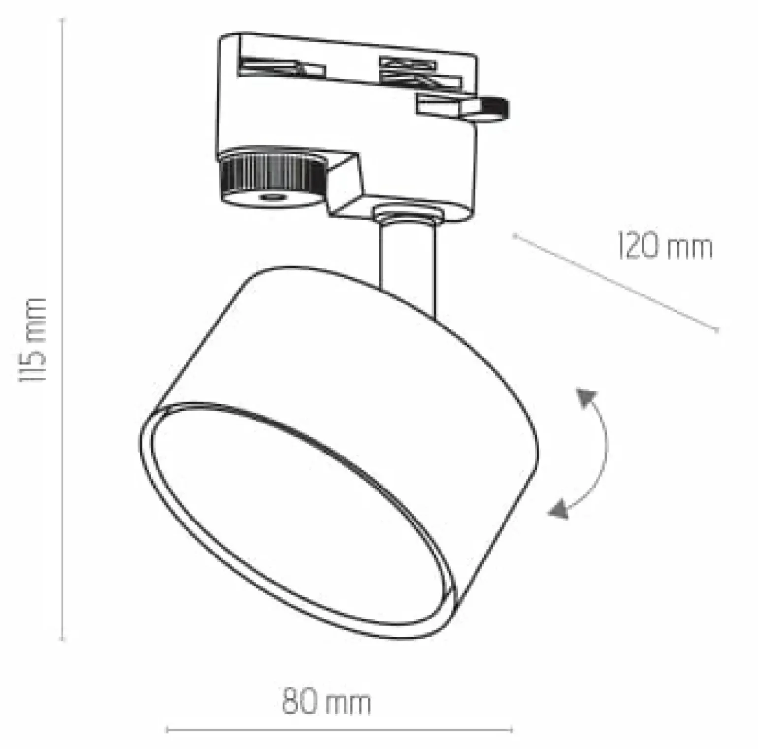 Sklep Kaja Ruchoma głowica do listwy jednofazowej TK 4398 TRACER | Kaja