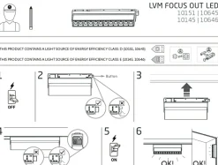 Sklep Kaja Ruchoma lampa do szyny magnetycznej 10145 LVM FOCUS OUT LED | Kaja