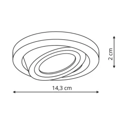 Sklep Kaja Ruchoma oprawa podtynkowa LP-4424/1RS WH MOVABLE NERO | Kaja