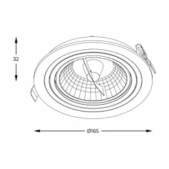 Sklep Kaja Ruchome, okrągłe oczko wpustowe GU10 ZM ARGU10-054-N CHUCK | Kaja