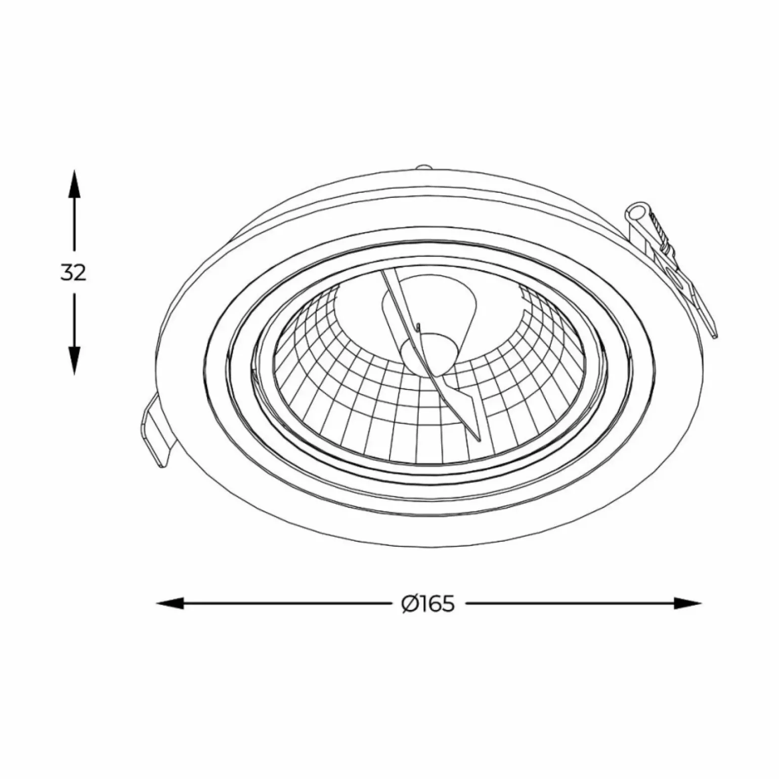 Sklep Kaja Ruchome, okrągłe oczko wpustowe GU10 ZM ARGU10-054-N CHUCK | Kaja