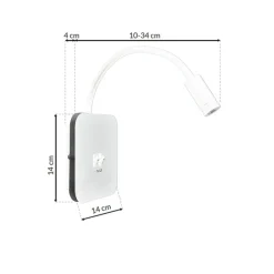 Sklep Kaja Ruchomy kinkiet ścienny, doświetlenie sypialni ML6351 z serii BASE | Kaja Oświet