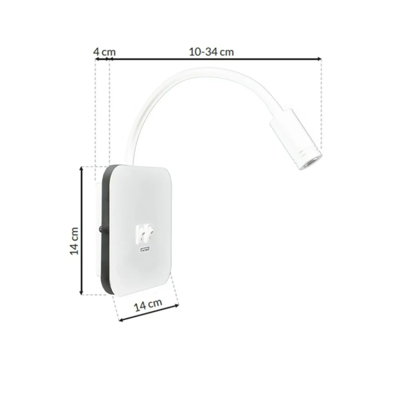 Sklep Kaja Ruchomy kinkiet ścienny, doświetlenie sypialni ML6351 z serii BASE | Kaja Oświet