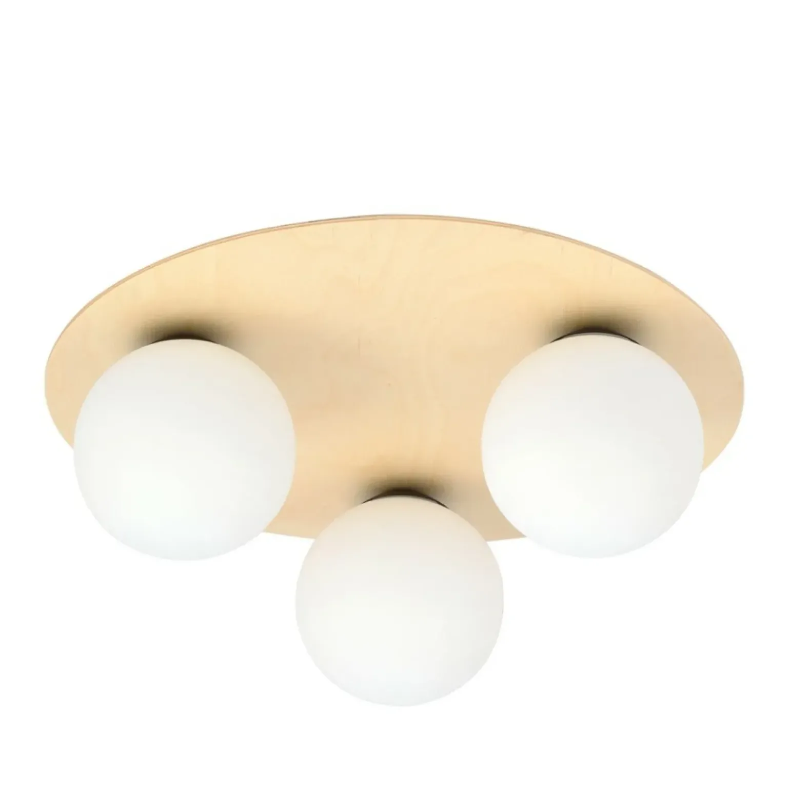 Sale Rustykalna, drewniana lampa sufitowa z kloszami 1142/3B KENZO | Kaja Żyrandole Nowoczesne