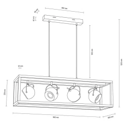 Best Sale Rustykalna, drewniana lampa wisząca do kuchni 61620474 ROY | Kaja Żyrandole Nowoczesne