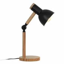 Sklep Kaja Rustykalna, drewniana lampka biurkowa T22004B-BLBALBO | Kaja