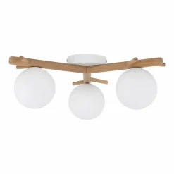 Best Rustykalna, drewniana lampa sufitowa z kulami TK 5308 SHERON | Kaja Żyrandole Nowoczesne