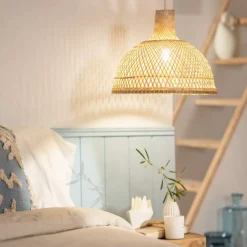Online Rustykalna lampa z plecionym abażurem ABR-NLW29-BH-E27 BOHO | Kaja Żyrandole Nowoczesne