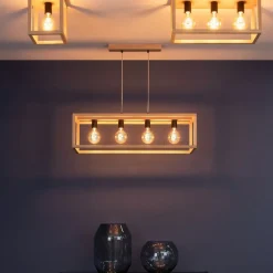 Best Sale Rustykalny, drewniany spot natynkowy bez klosza 9154174 KAGO | Kaja Żyrandole Nowoczesne