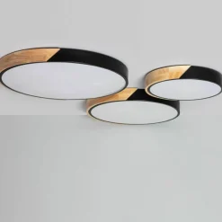 Sklep Kaja Rustykalny plafon LED do sypialni ⌀50cm ABR-PLOG-C-40W LAGIO | Kaja