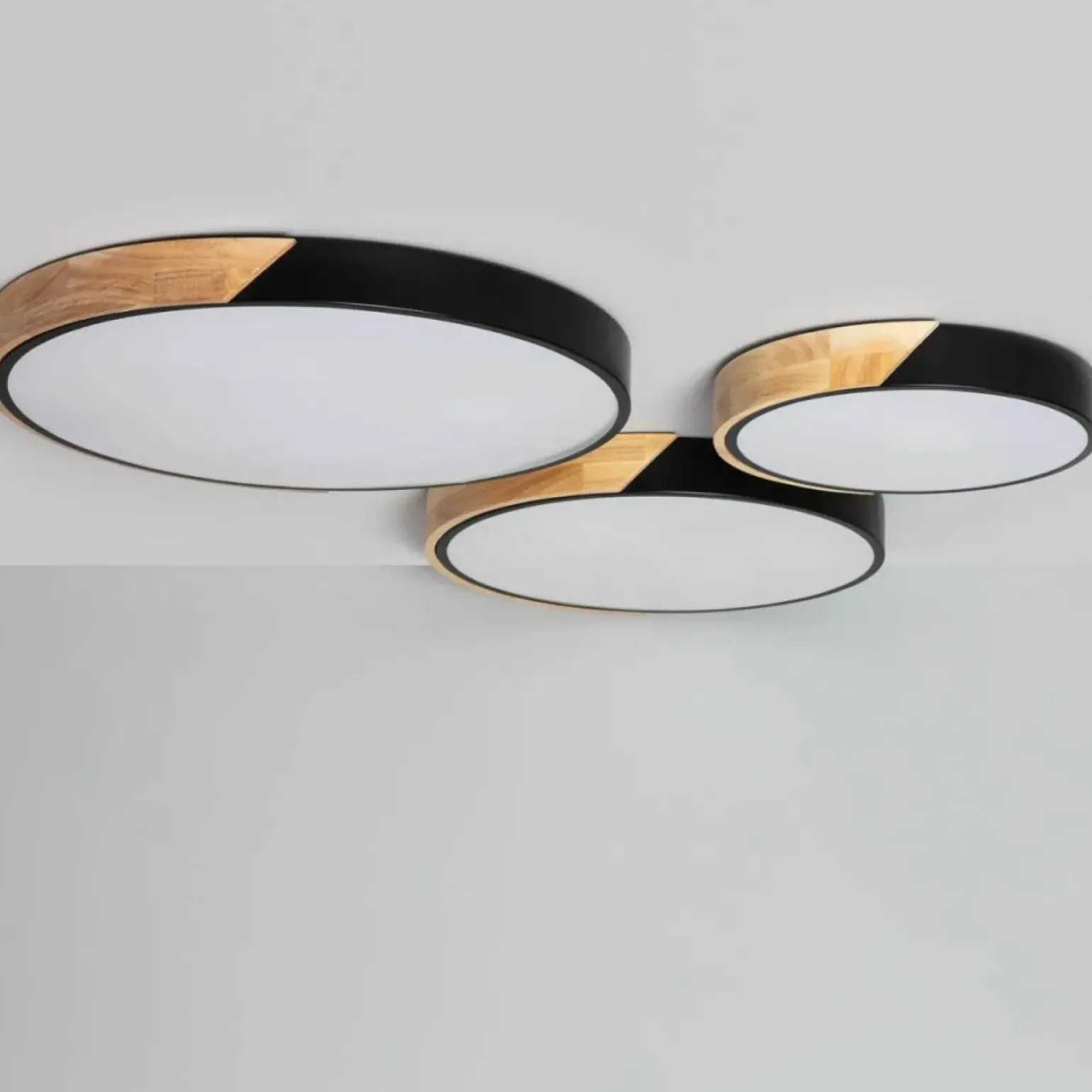 Sklep Kaja Rustykalny plafon LED do sypialni ⌀50cm ABR-PLOG-C-40W LAGIO | Kaja