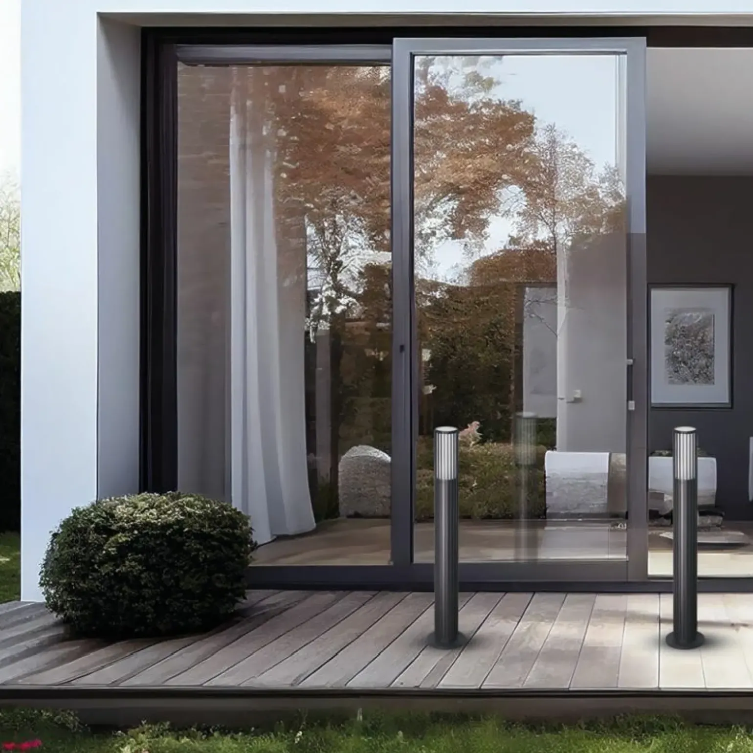 Sklep Kaja Ryflowany słupek, lampa ogrodowa GU10 ML0301 VERTICAL | Kaja