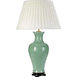 Sklep Kaja Seledynowa lampa stołowa z abażurem DL-DALIAN-TL z serii DALIAN