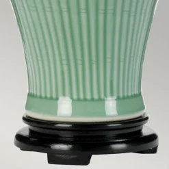 Sklep Kaja Seledynowa lampa stołowa z abażurem DL-DALIAN-TL z serii DALIAN