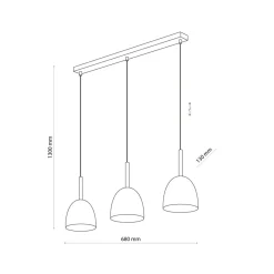 Best Sale Skandynawska lampa wisząca do kuchni TK 4869 z serii NORD | Kaja Żyrandole Nowoczesne