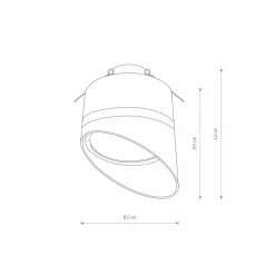 Sklep Kaja Skośna lampa wpustowa tuba, gwint GX53 10486 VIS | Kaja Oświetlenie