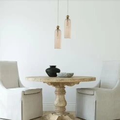 Clearance Smukła, bursztynowa lampa wisząca LP-939/1P AMBER z serii PIEGA | Kaja Żyrandole Nowoczesne