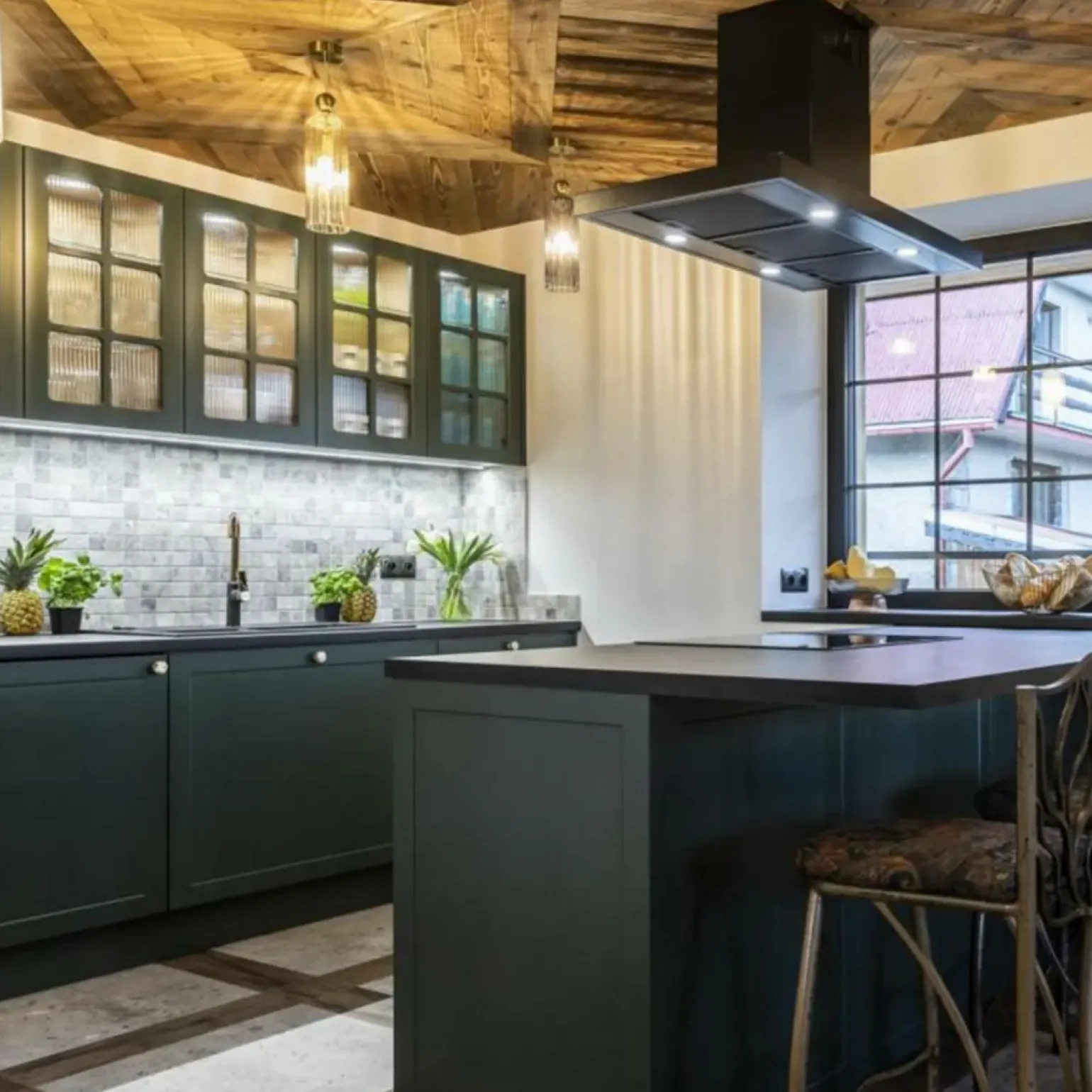 Clearance Smukła, bursztynowa lampa wisząca LP-939/1P AMBER z serii PIEGA | Kaja Żyrandole Nowoczesne