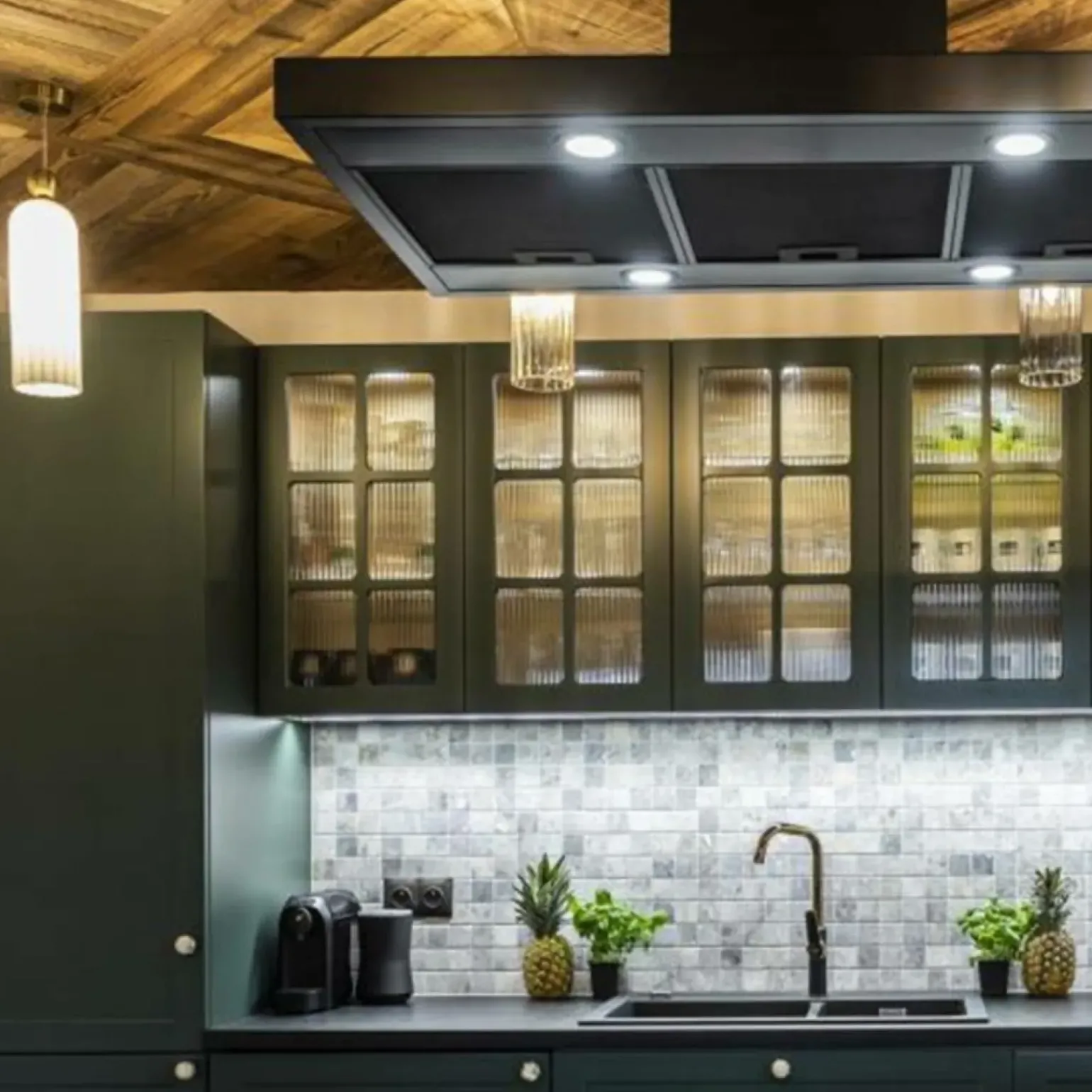 Clearance Smukła, bursztynowa lampa wisząca LP-939/1P AMBER z serii PIEGA | Kaja Żyrandole Nowoczesne