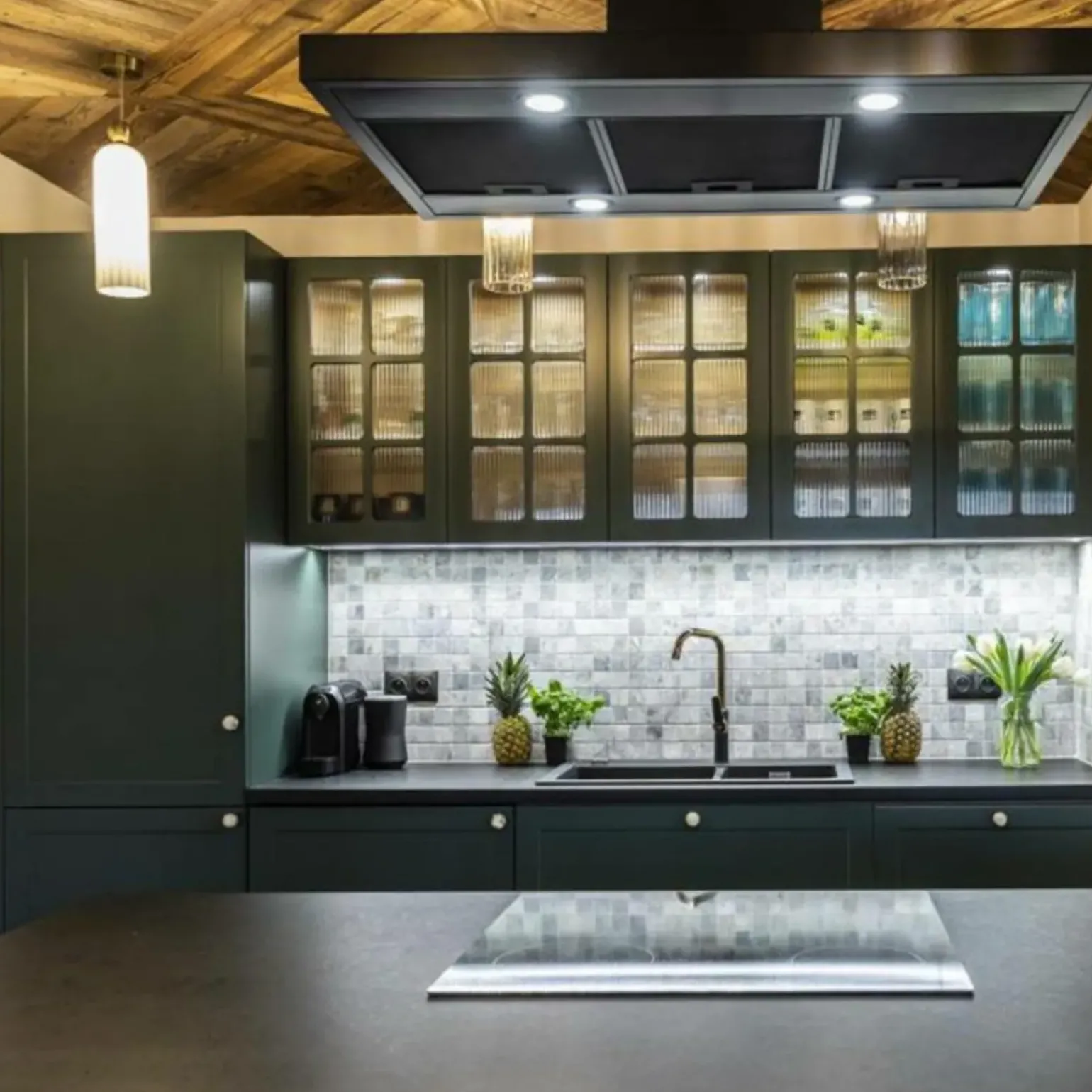 Clearance Smukła, bursztynowa lampa wisząca LP-939/1P AMBER z serii PIEGA | Kaja Żyrandole Nowoczesne