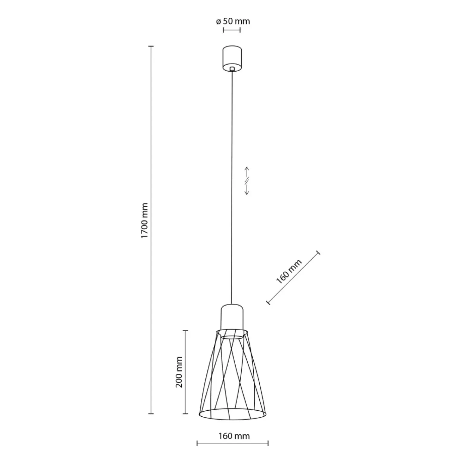 Store Smukła, druciana lampa z drewnem TK 10155 MODESTO WOOD SOSNA | Kaja Żyrandole Nowoczesne