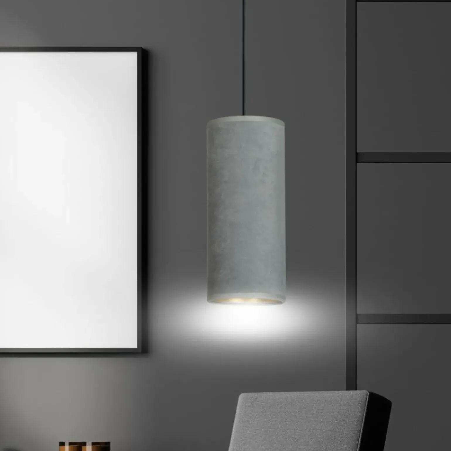 Outlet Smukła lampa wisząca idealna do sypialni 1060/1 BENTE | Kaja Żyrandole Nowoczesne