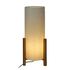 Sklep Kaja Smukła lampka stołowa, drewniane nogi TB-85930-L-WH-WO ONES | Kaja