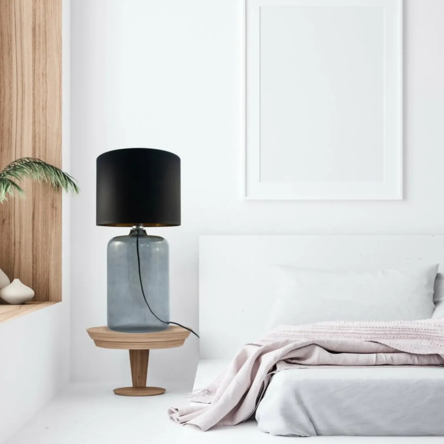 Sklep Kaja Smukła lampka z eleganckim abażurem 5511BKGO AMARSA | Kaja