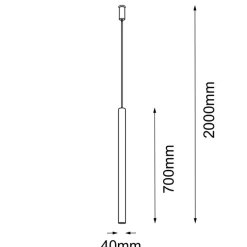 Cheap Smukła tuba wisząca polerowany mosiądz ANT 8883 AKADI | Kaja Żyrandole Nowoczesne